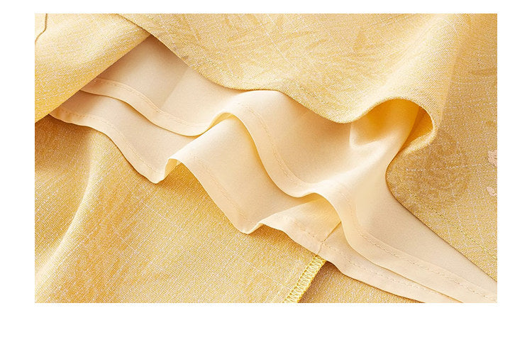 Golden Bloom Maxi Dress