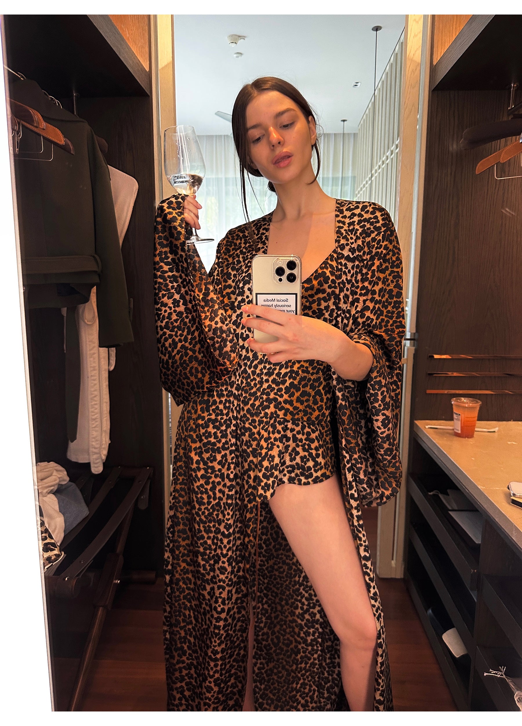 Leopard Satin Pajama-Three Piece