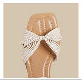 Knot Strap Heel Sandals (Ivory)
