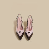 Sculpted Slingback Low Heels