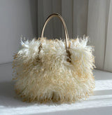 Gradient Faux-Fur Tote Bag