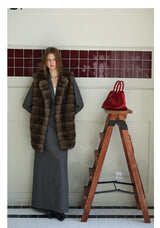 Fur Mid-Length Vest - Tawny