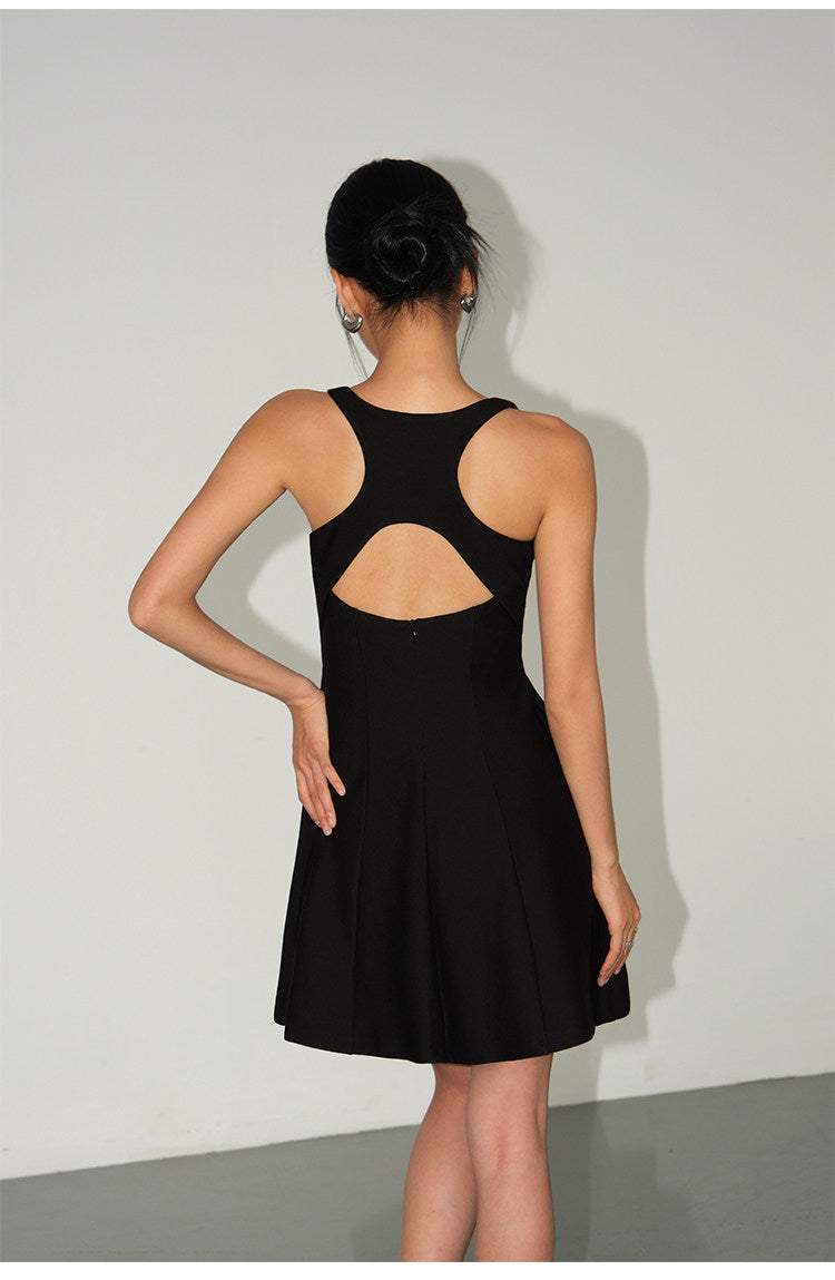 Back Cutout Sleeveless Mini Dress