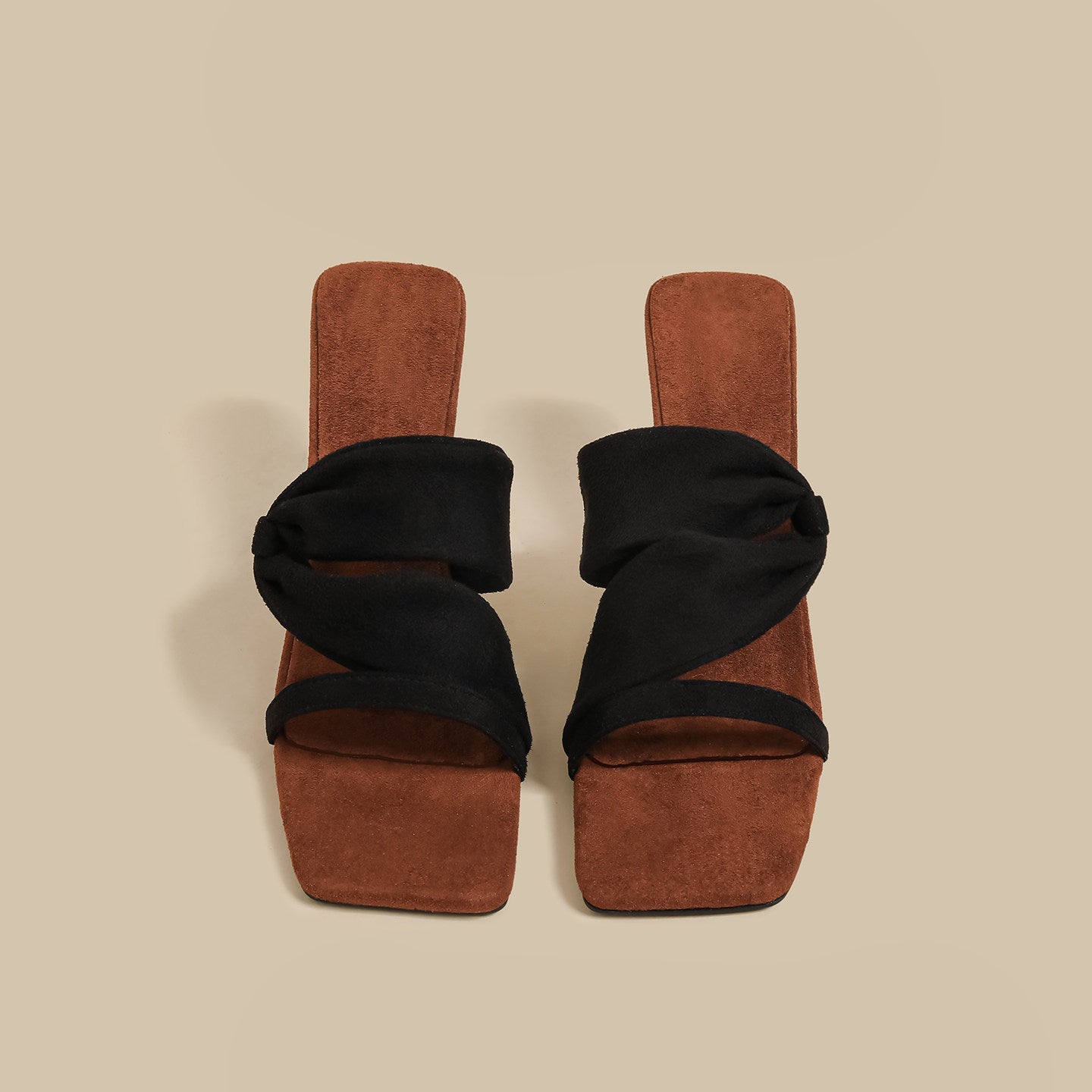 Twist Strap Heeled Sandals