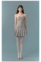Sequin Pleated Dress
