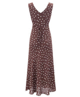 Mocha Dot V-Neck Dress