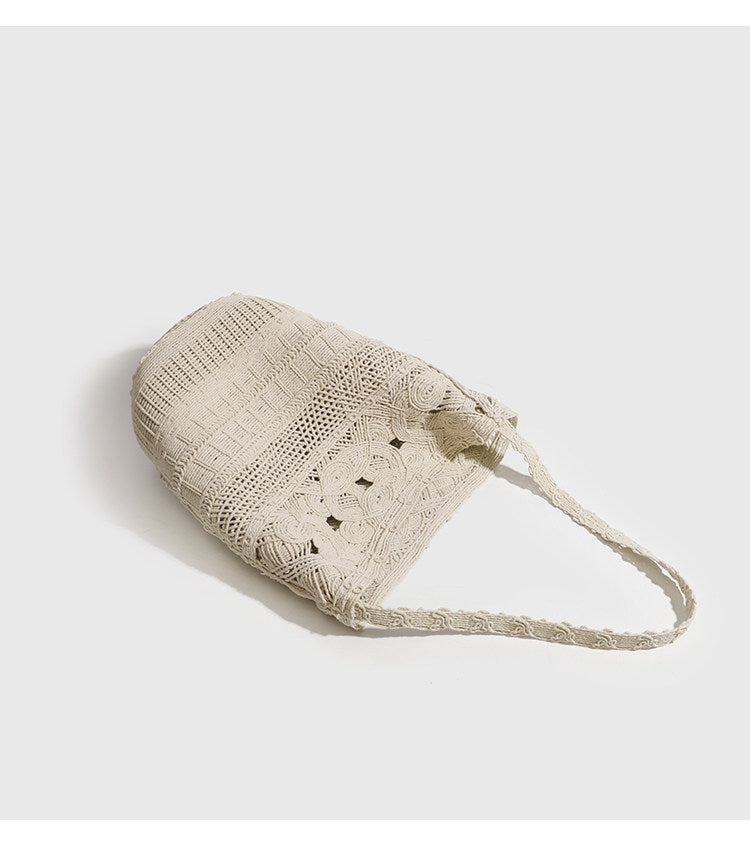 Woven Bucket Shoulder Bag