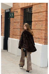 Chocolate Luxe Fur Cape