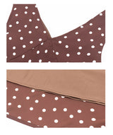 Mocha Dot V-Neck Dress