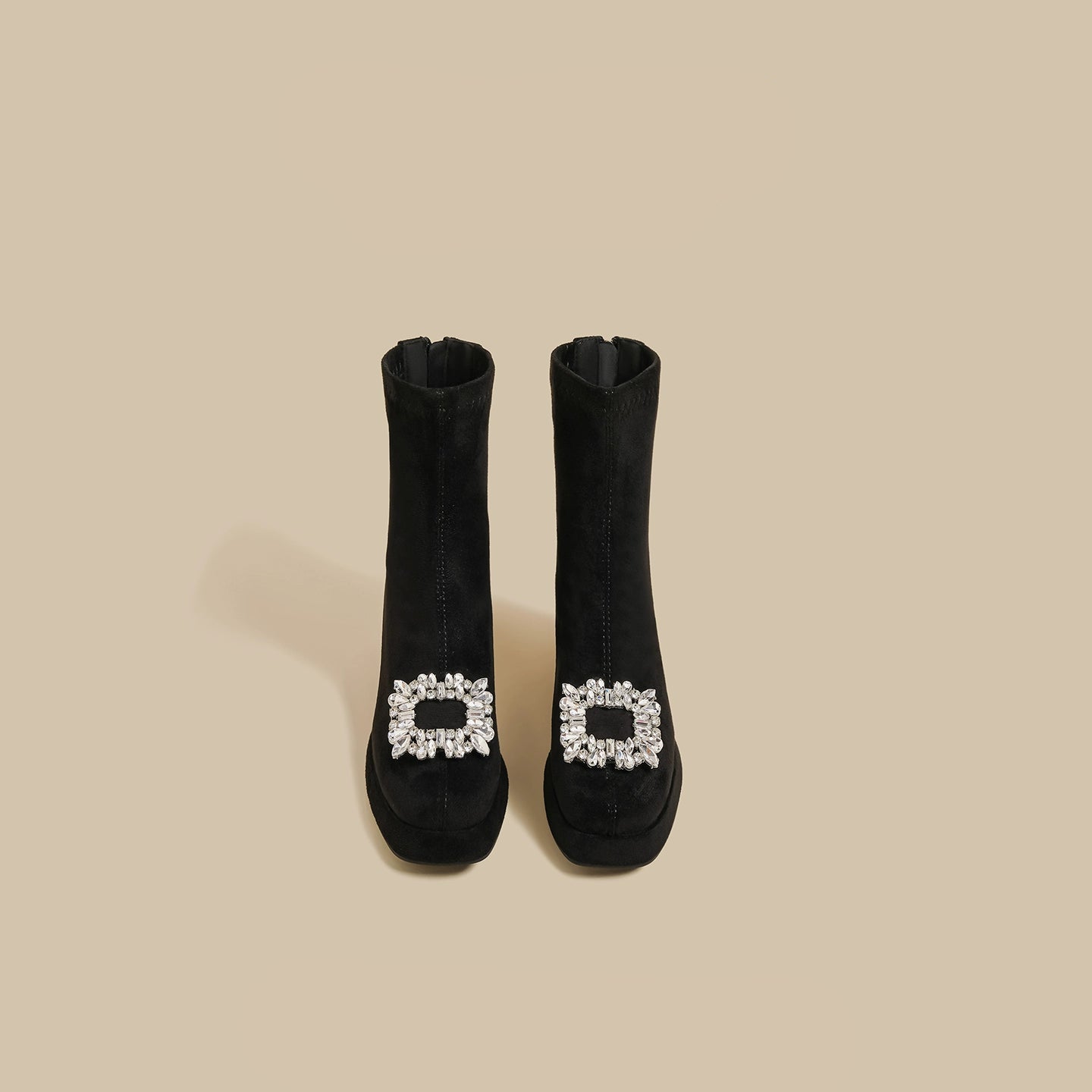 Rhinestone Velvet Boots