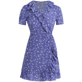 Lavender Wrap Mini Dress