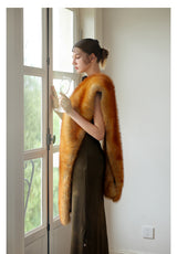 Faux-Fox Shawl Wrap