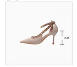 Studded Strap Slingback Heels