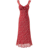 Scarlet Petal Midi Dress