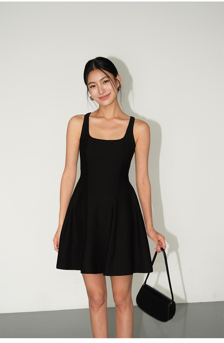 Back Cutout Sleeveless Mini Dress