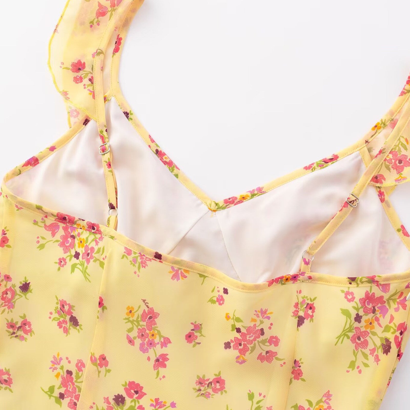 Butter Yellow Floral Dress