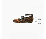 Leopard Strap Mary Jane Flats