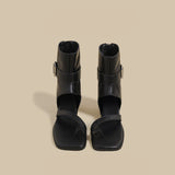 Hidden Lift Microfiber Leather Sandal