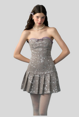 Sequin Pleated Dress
