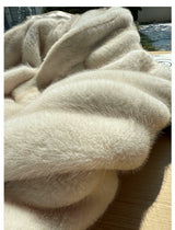 Snow Fur Coat with Scarf