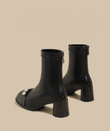 Rhinestone Strap Ankle Boots