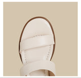 Double Strap Low Heel (Cream)