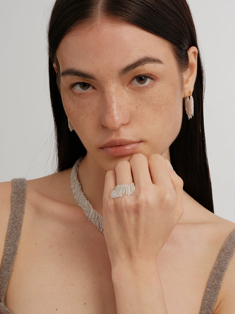 Silver Tassel Ring