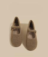 Wool-Blend Mary Jane Flats