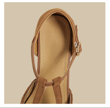 Woven T-Strap Mary Jane Flats