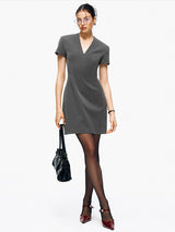 V-Neck Suit Dress