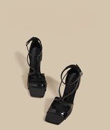 Gloss Strap Stiletto Sandal