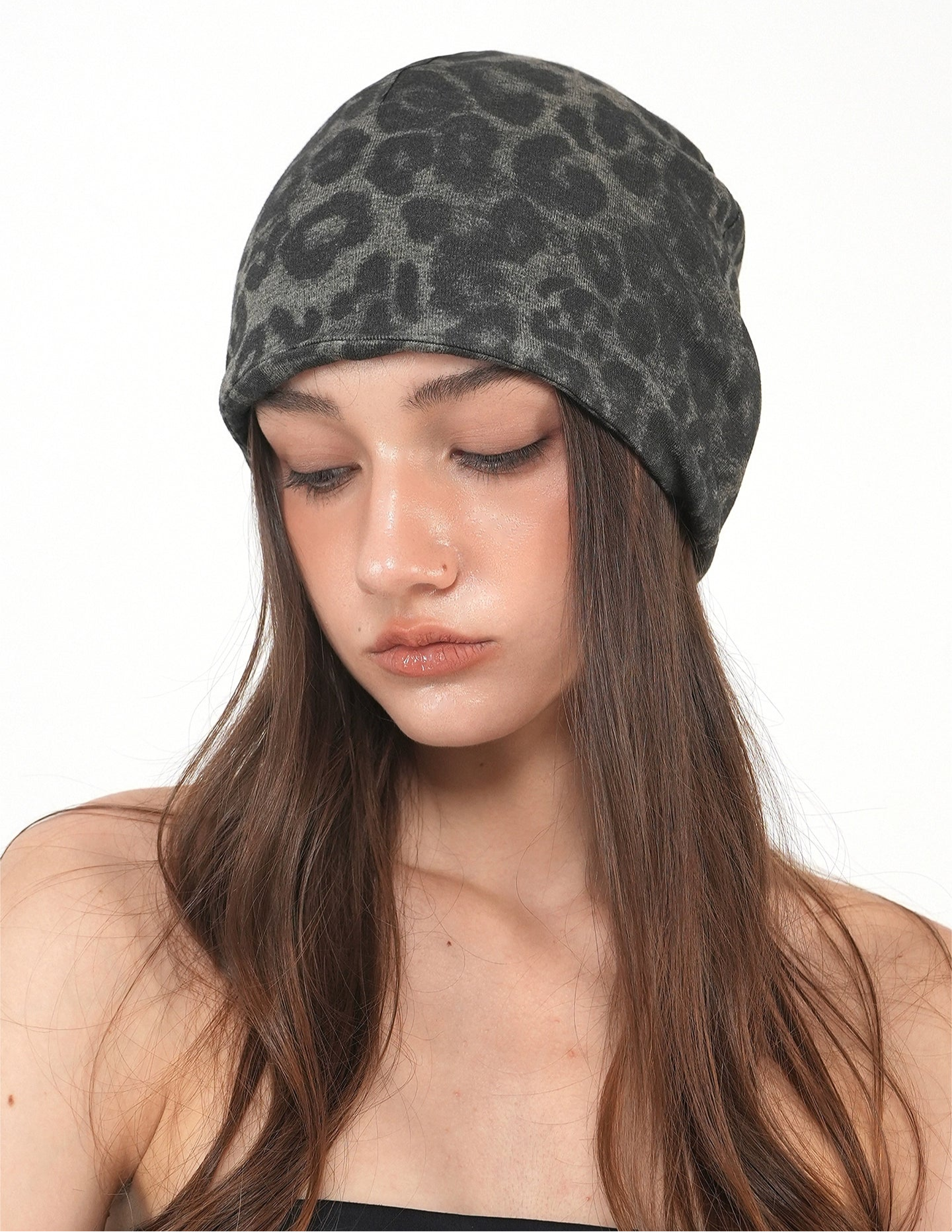Leopard Print Stack Hat