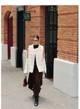 Ivory Silky Fur Vest