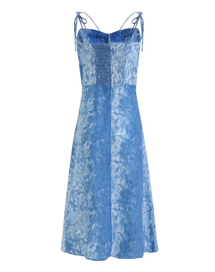 Blue Lace Slip Dress