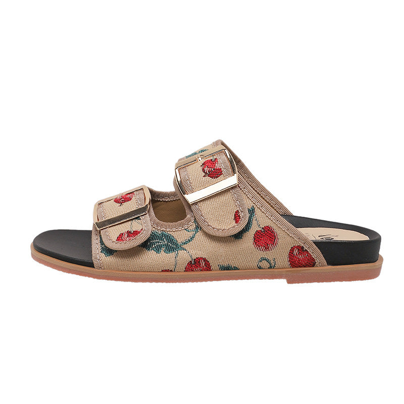 Cherry Strap Comfort Sandals