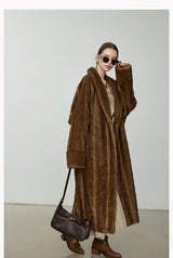 Ultra-Soft Fur Coat - Golden Brown