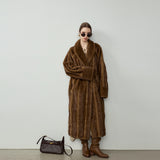 Ultra-Soft Fur Coat - Golden Brown
