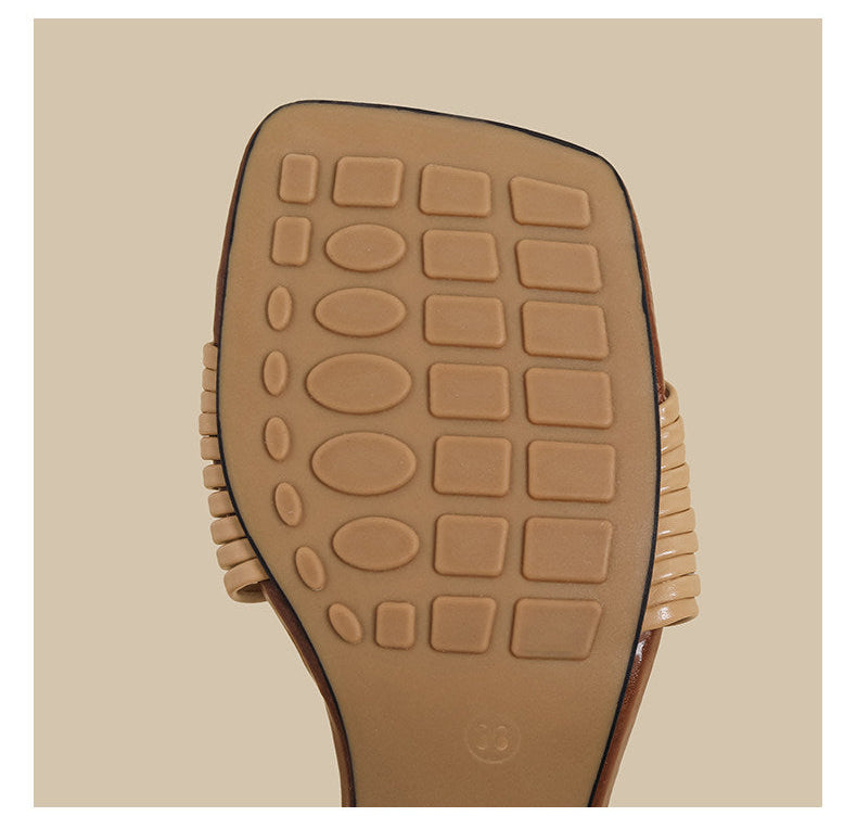 Woven Strap Heel Sandals