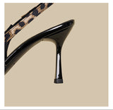 Leopard Bow Slingback Heels