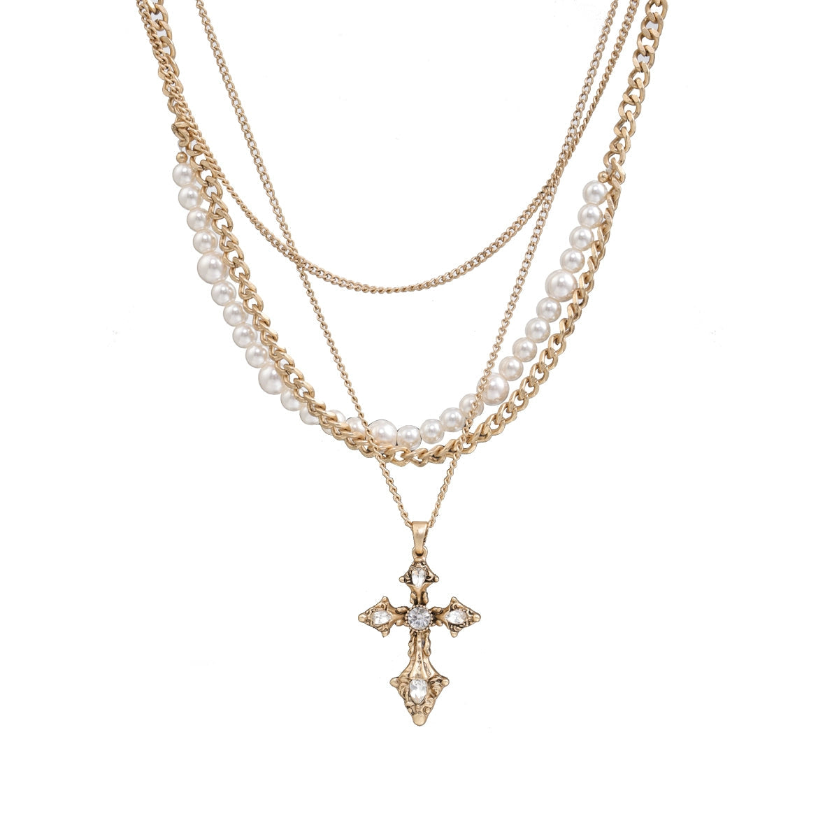 Pearl Cross Necklace