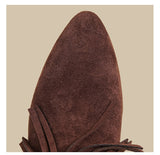 Fringe Suede Mid-Calf Boots