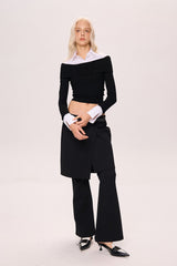 Asymmetrical Layered Top - Black