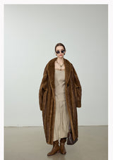 Ultra-Soft Fur Coat - Golden Brown