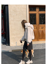 Hooded Cropped Fur Jacket