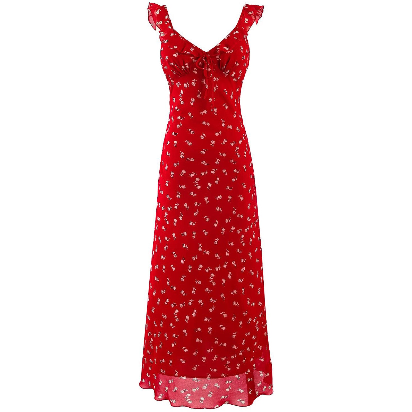 Crimson Floral Maxi
