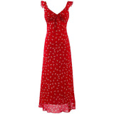Crimson Floral Maxi