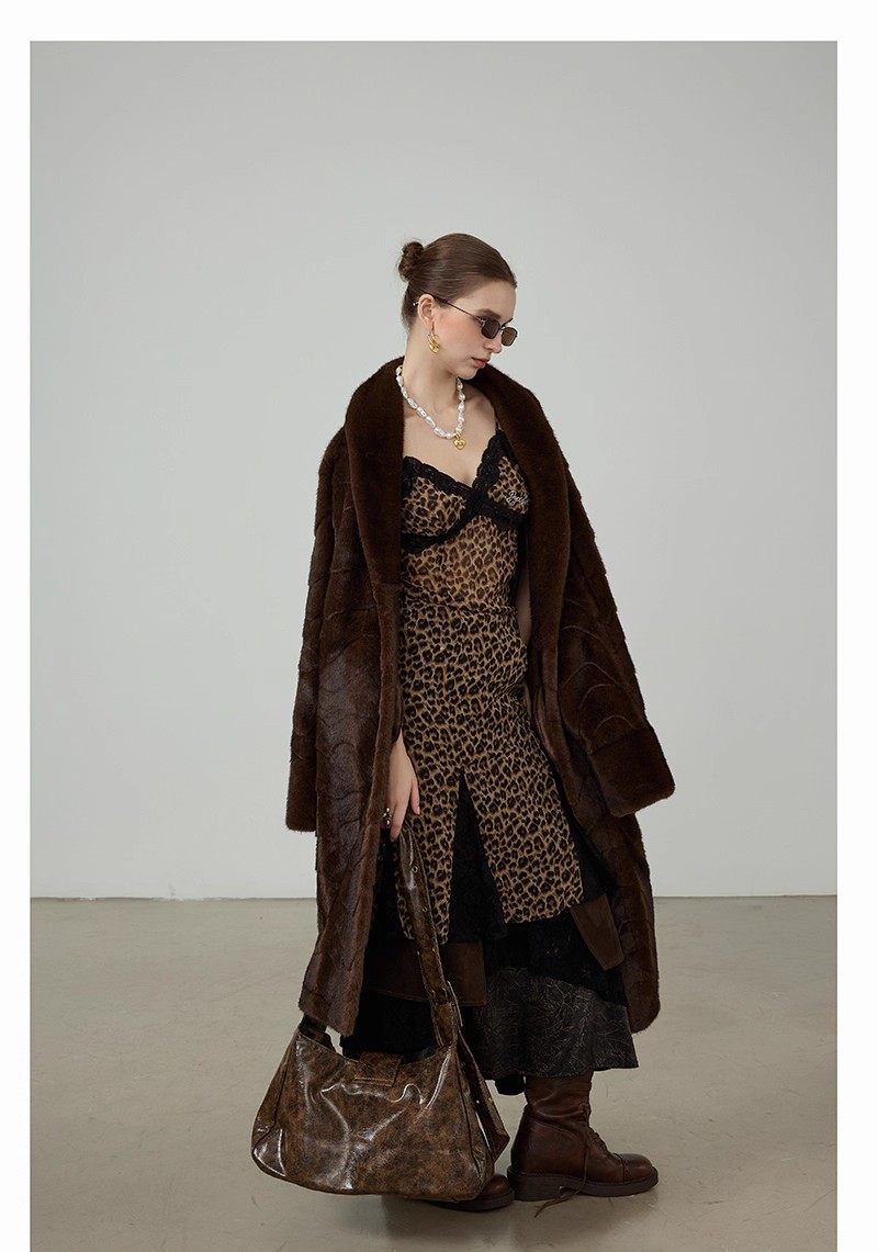 Ultra-Soft Fur Coat - Espresso
