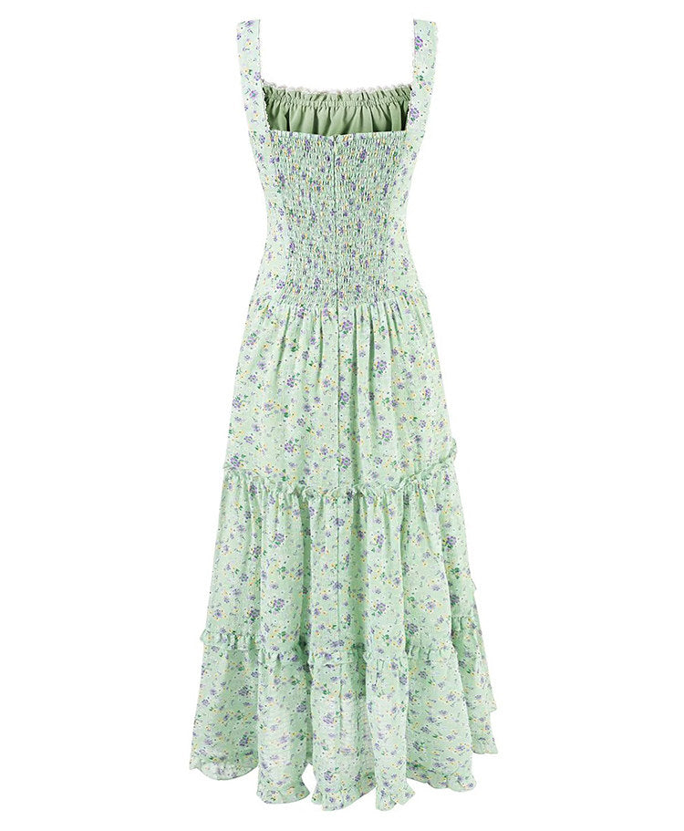 Green Garden Tiered Dress
