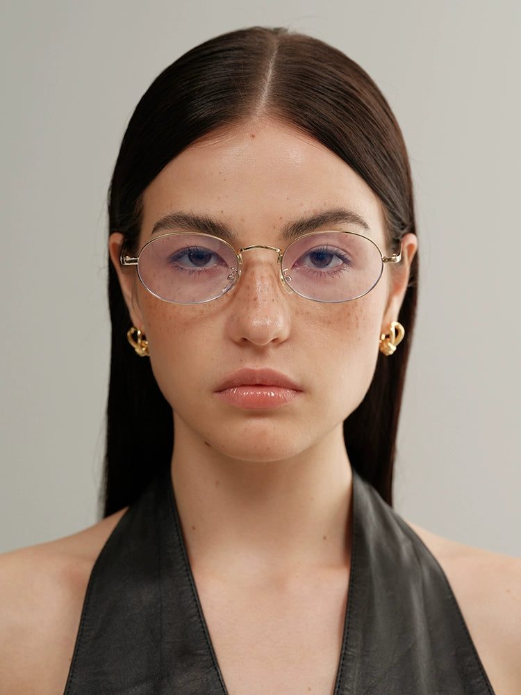 Oval Metal Glasses