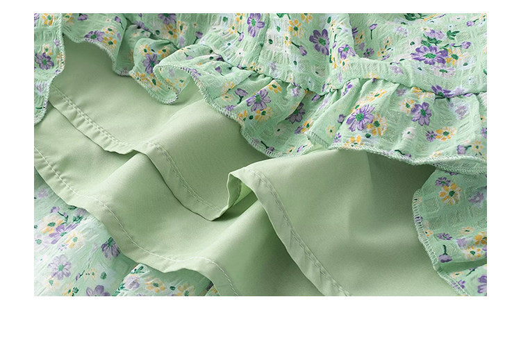 Green Garden Tiered Dress